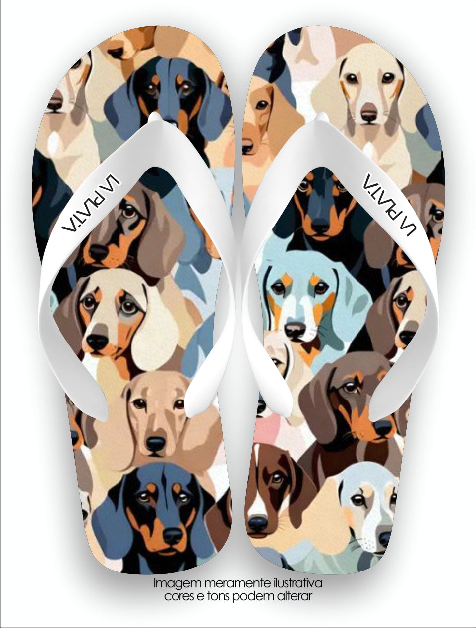 Chinelo Tradicional La Patinhas Dogs Dachshunds