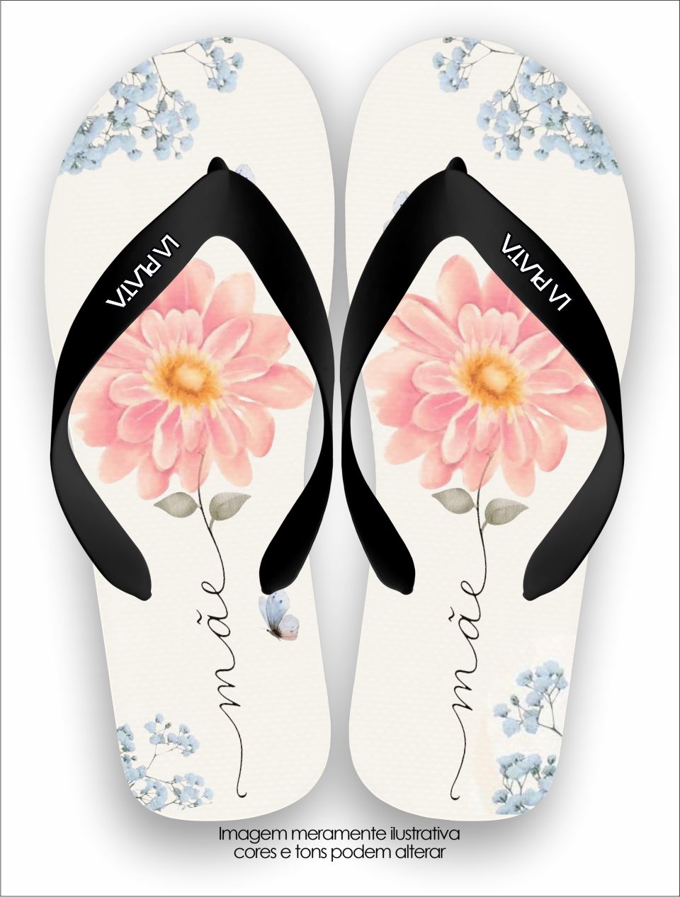 Chinelo Tradicional La Dia das Mães Laço de Amor