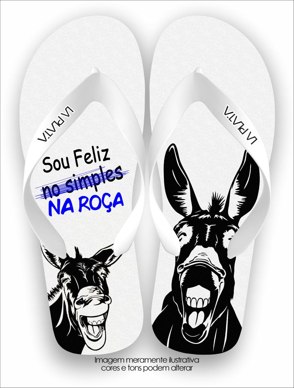 Chinelo Tradicional La Roça Sou Feliz na Roça