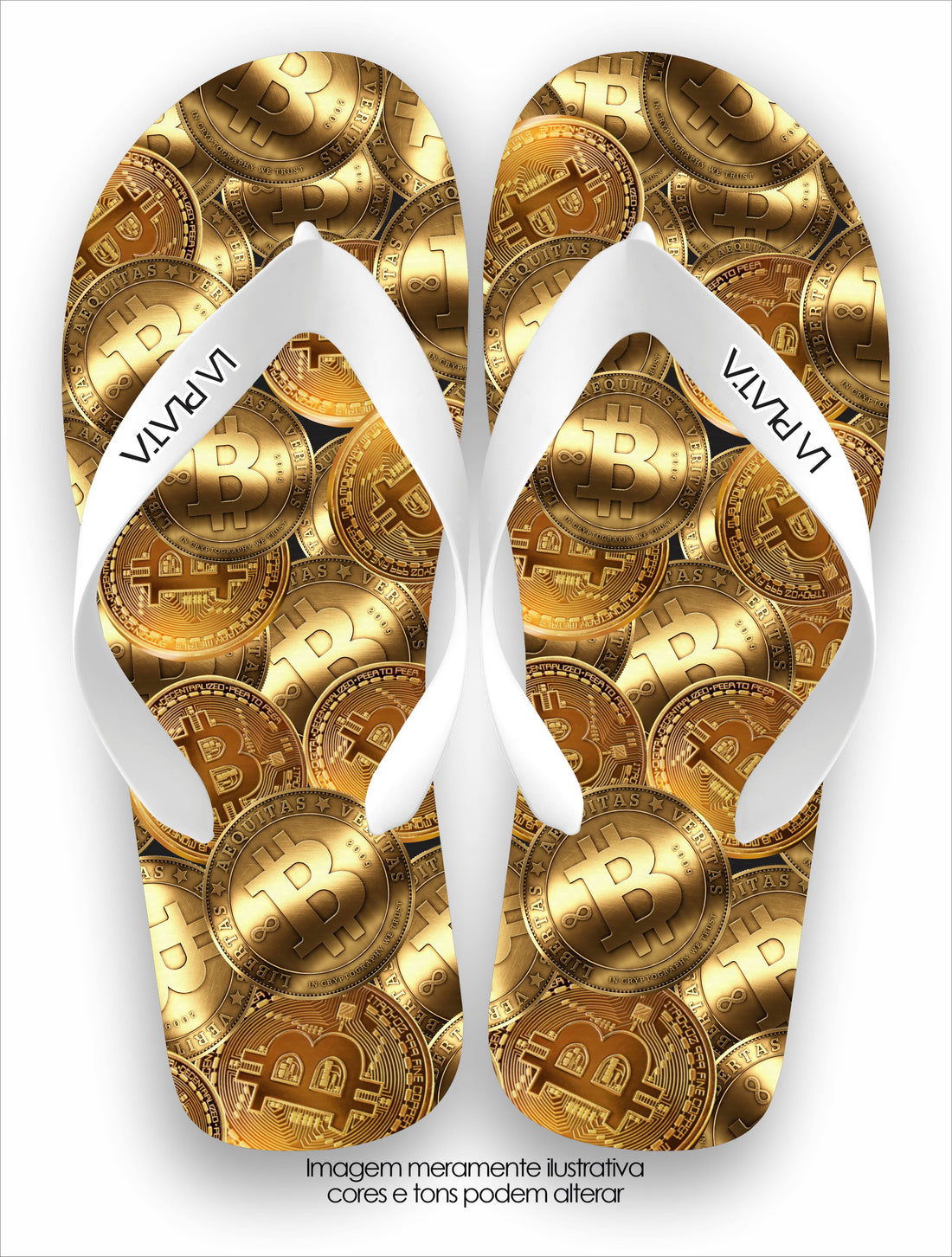 Chinelo Tradicional La Cédulas Gold Bitcoins