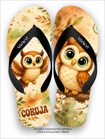 Chinelo Tradicional La Bicharada Corujinha Lunar