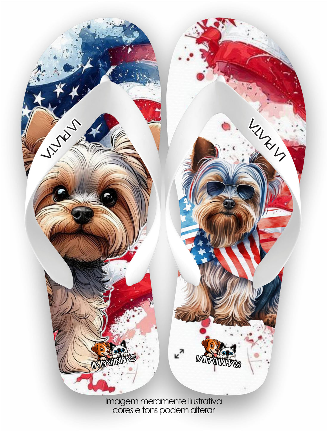 Chinelo Tradicional La Patinhas Dogs American Yorkshire