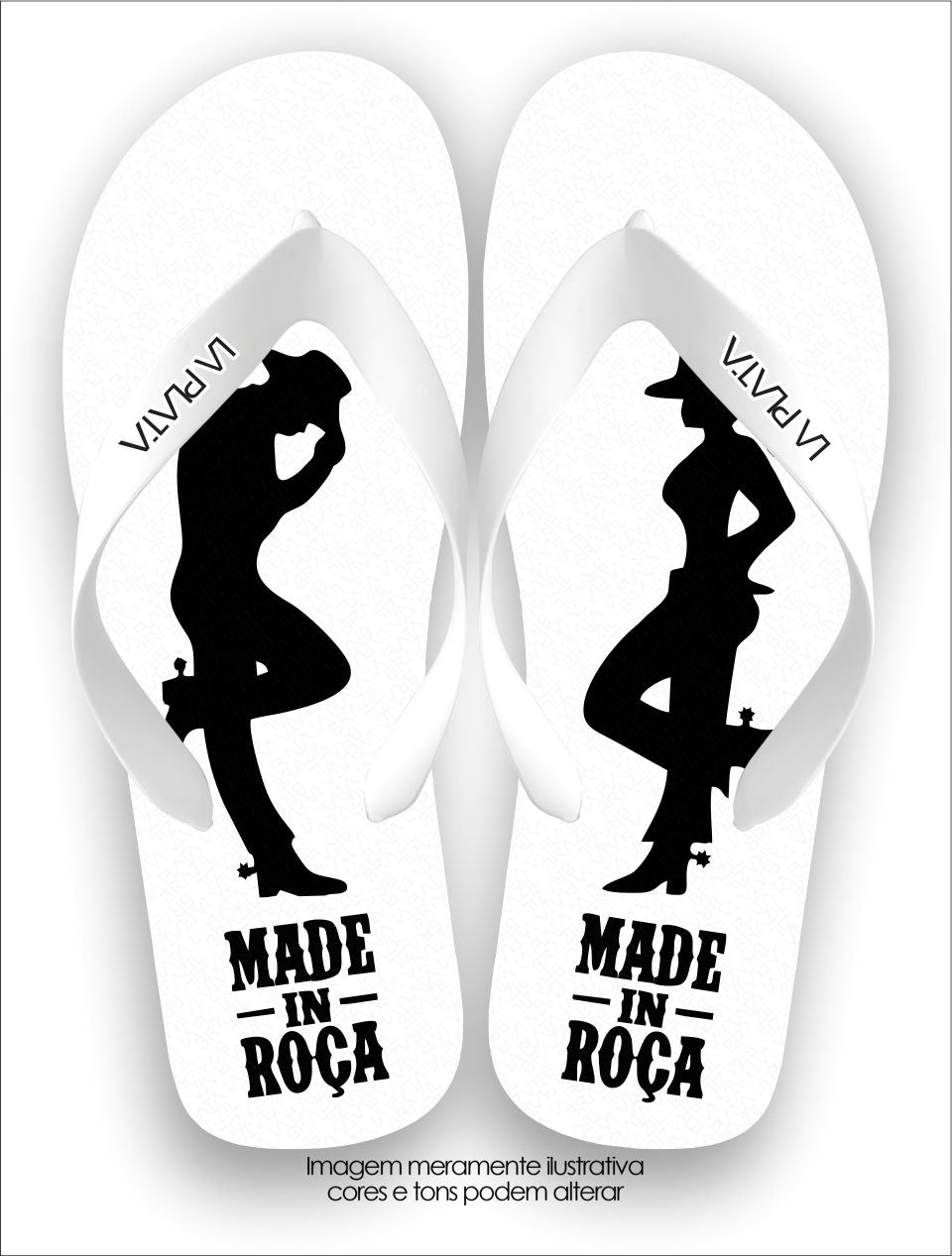 Chinelo Tradicional La Roça Made in Roça - Branco