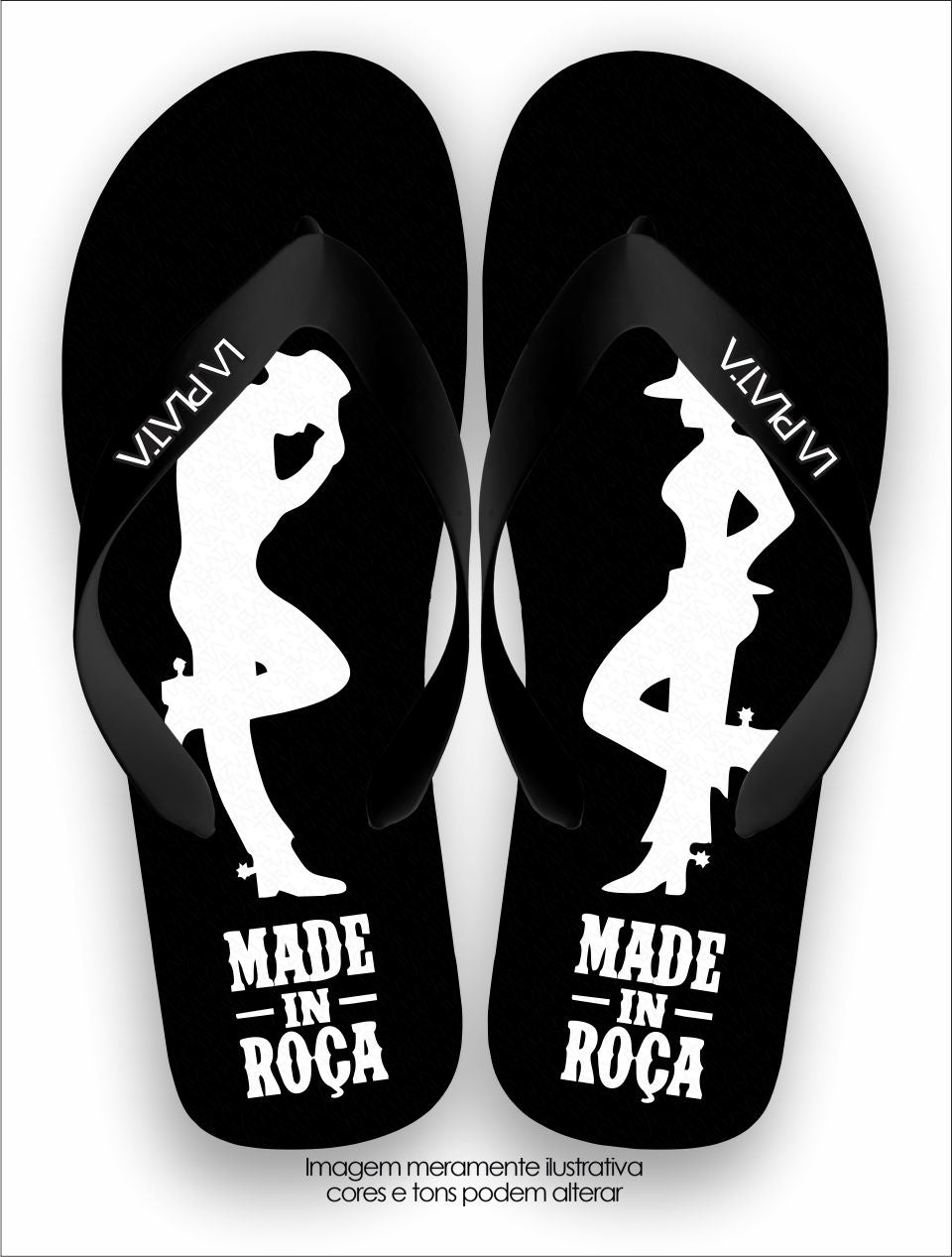 Chinelo Tradicional La Roça Made in Roça - Preto