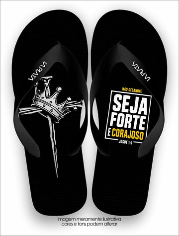 Chinelo Tradicional La Consagrada Seja Forte E Corajoso