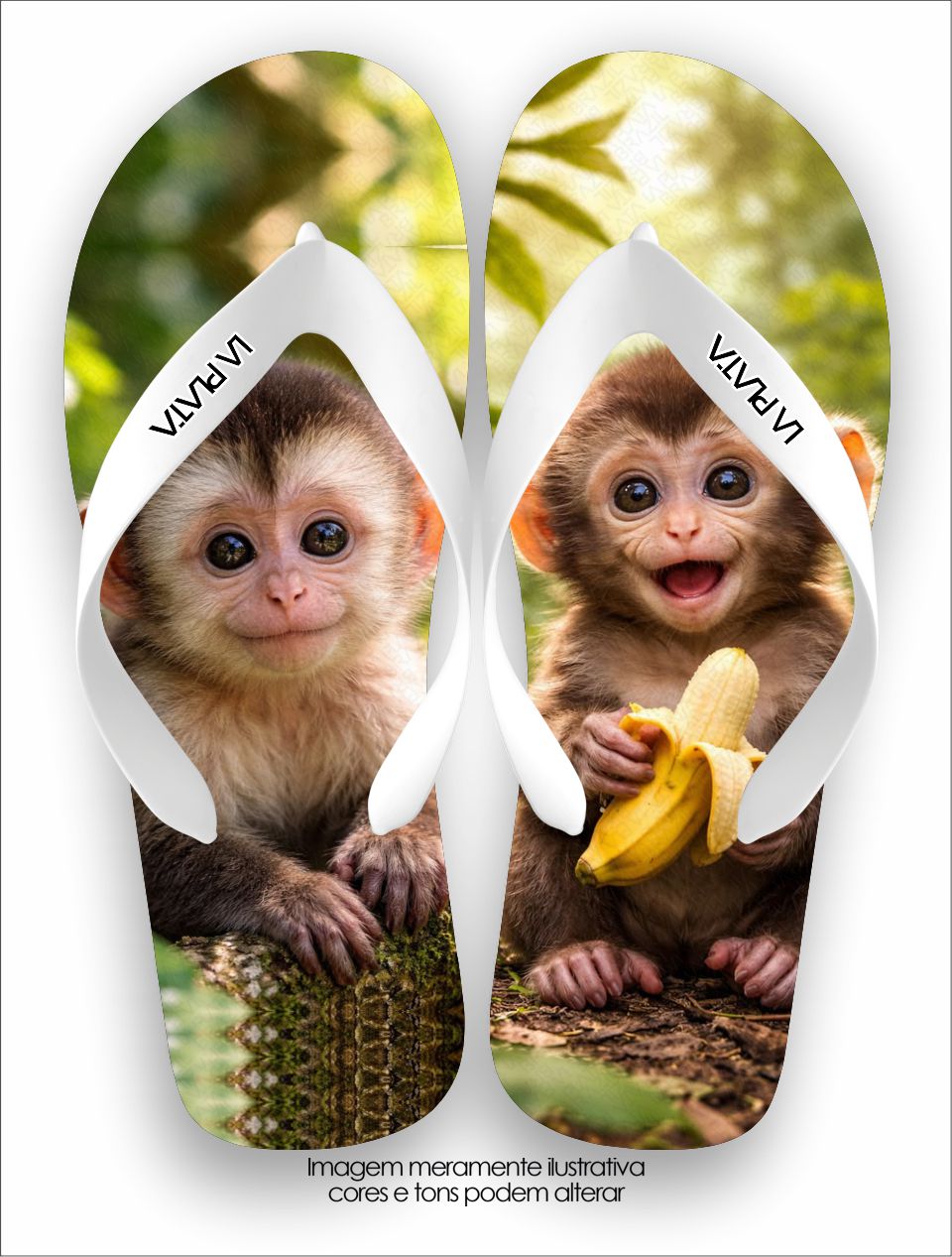 Chinelo Tradicional La Bicharada Macaquinho Da Selva