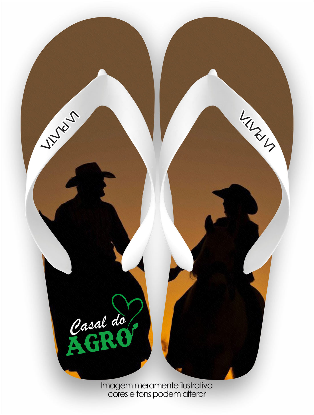 Chinelo Tradicional La Agro Brasil Casal do Agro