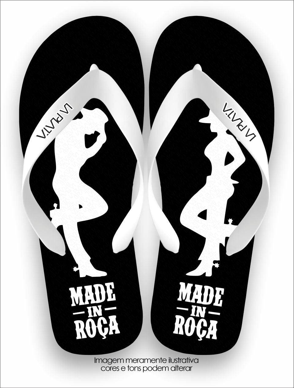 Chinelo Tradicional La Roça Made in Roça - Preto