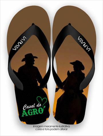 Chinelo Tradicional La Agro Brasil Casal do Agro