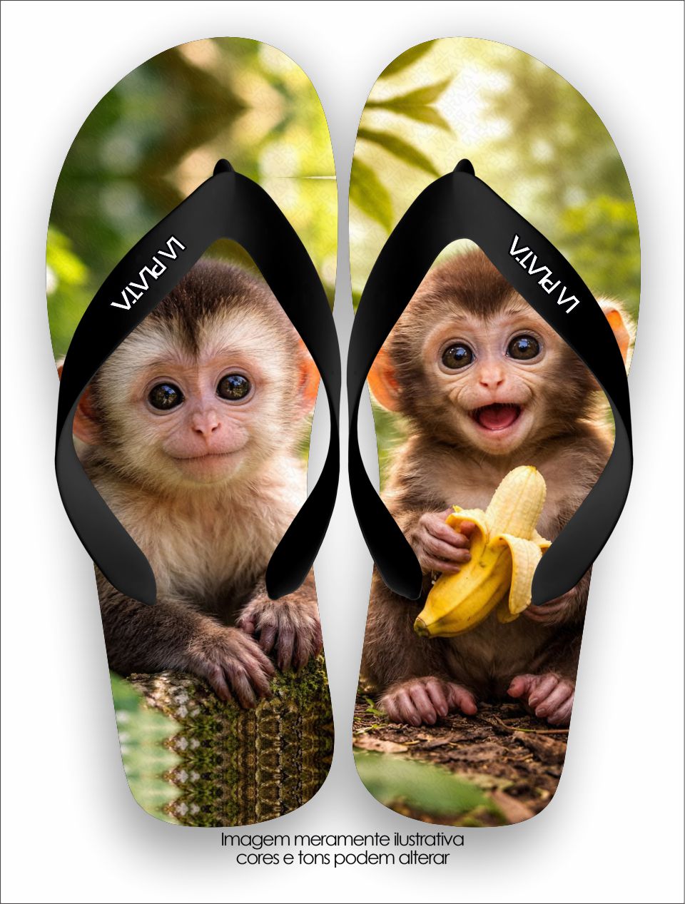 Chinelo Tradicional La Bicharada Macaquinho Da Selva