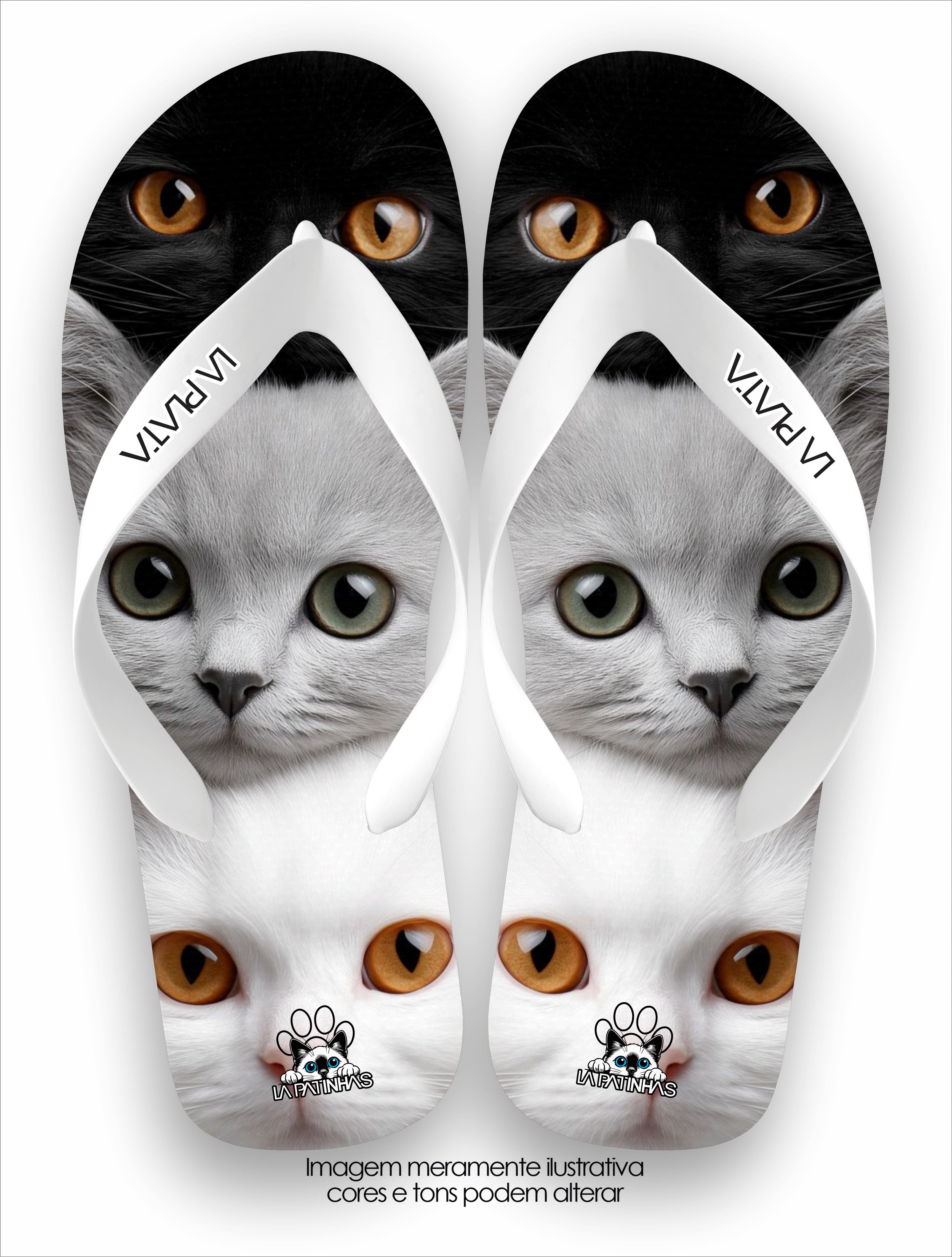 Chinelo Tradicional La Patinhas Cats Eyes