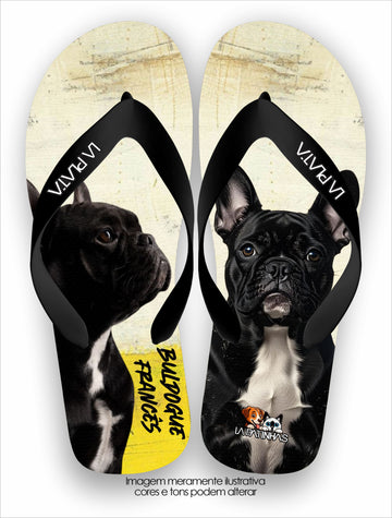 Chinelo Tradicional La Patinhas Dogs Buldogue Francês
