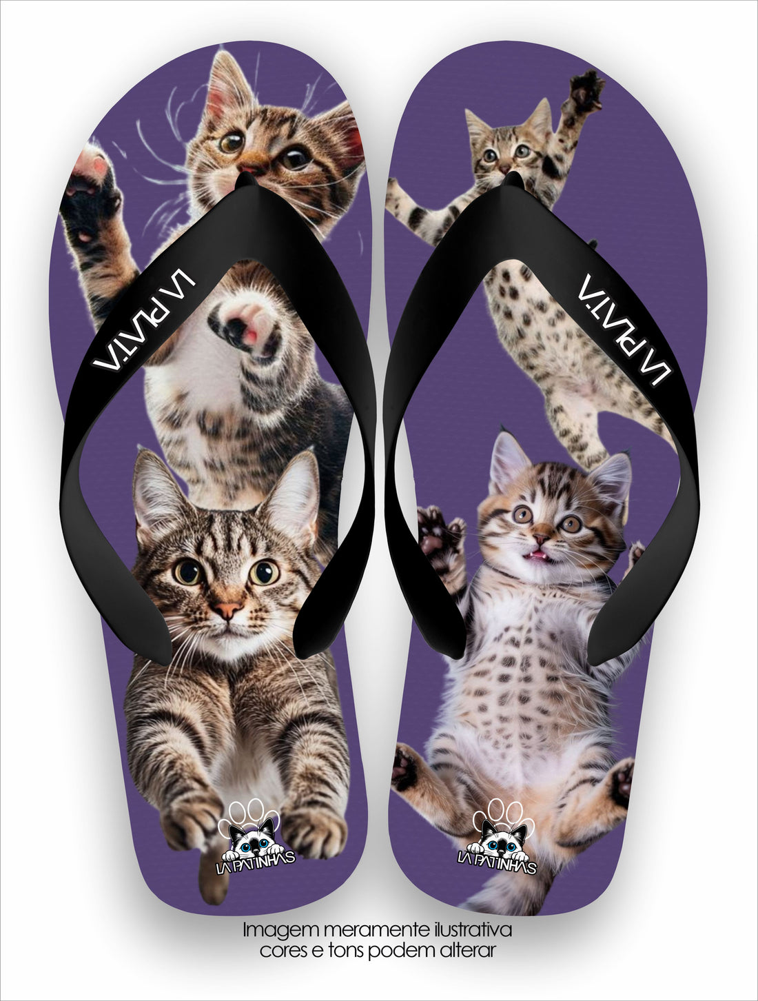 Chinelo Tradicional La Patinhas Cats Play