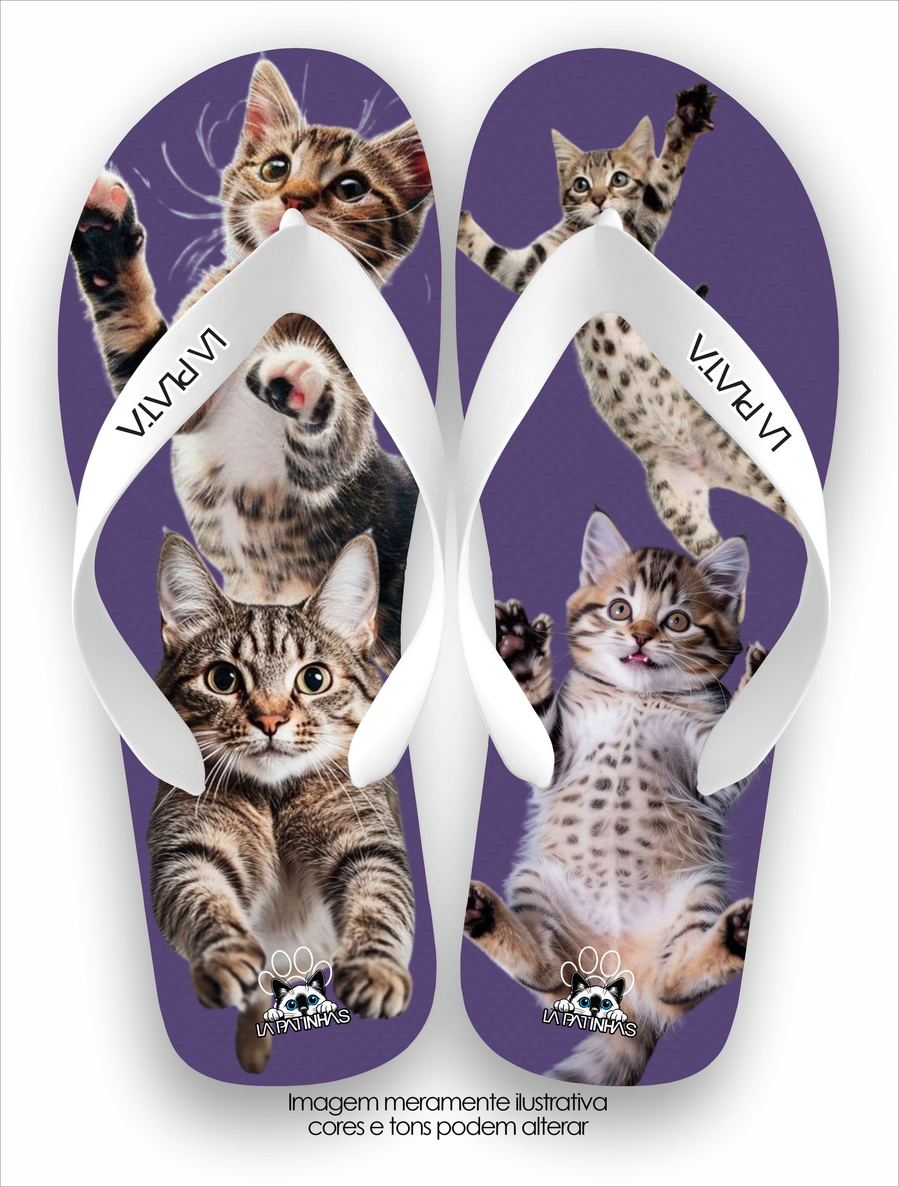 Chinelo Tradicional La Patinhas Cats Play