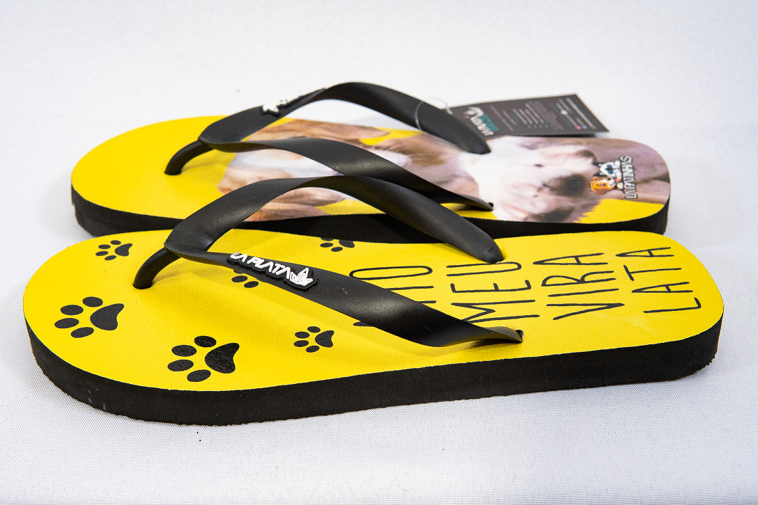 Chinelo Tradicional La Patinhas Dogs Eu Amo Meu Vira Lata
