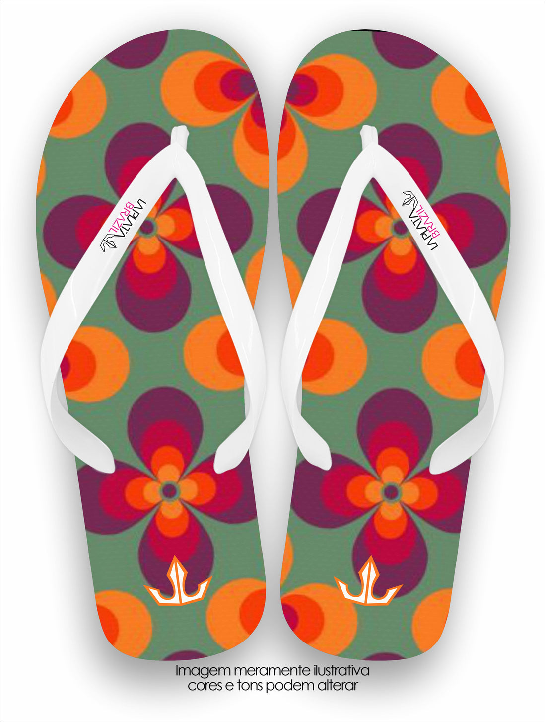 Chinelo La Feminina Jardim Retrô