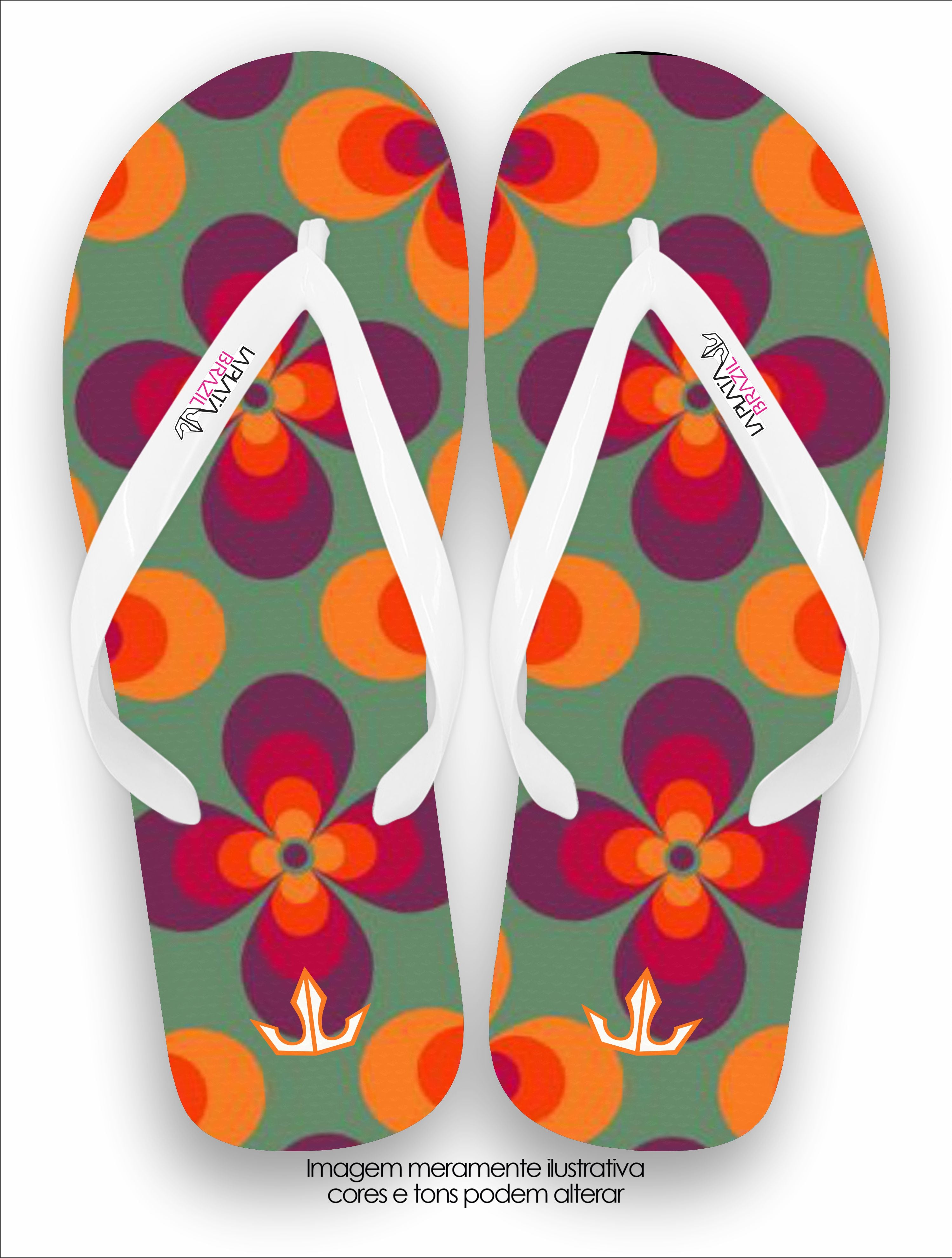 Chinelo Tradicional La Feminina Jardim Retrô