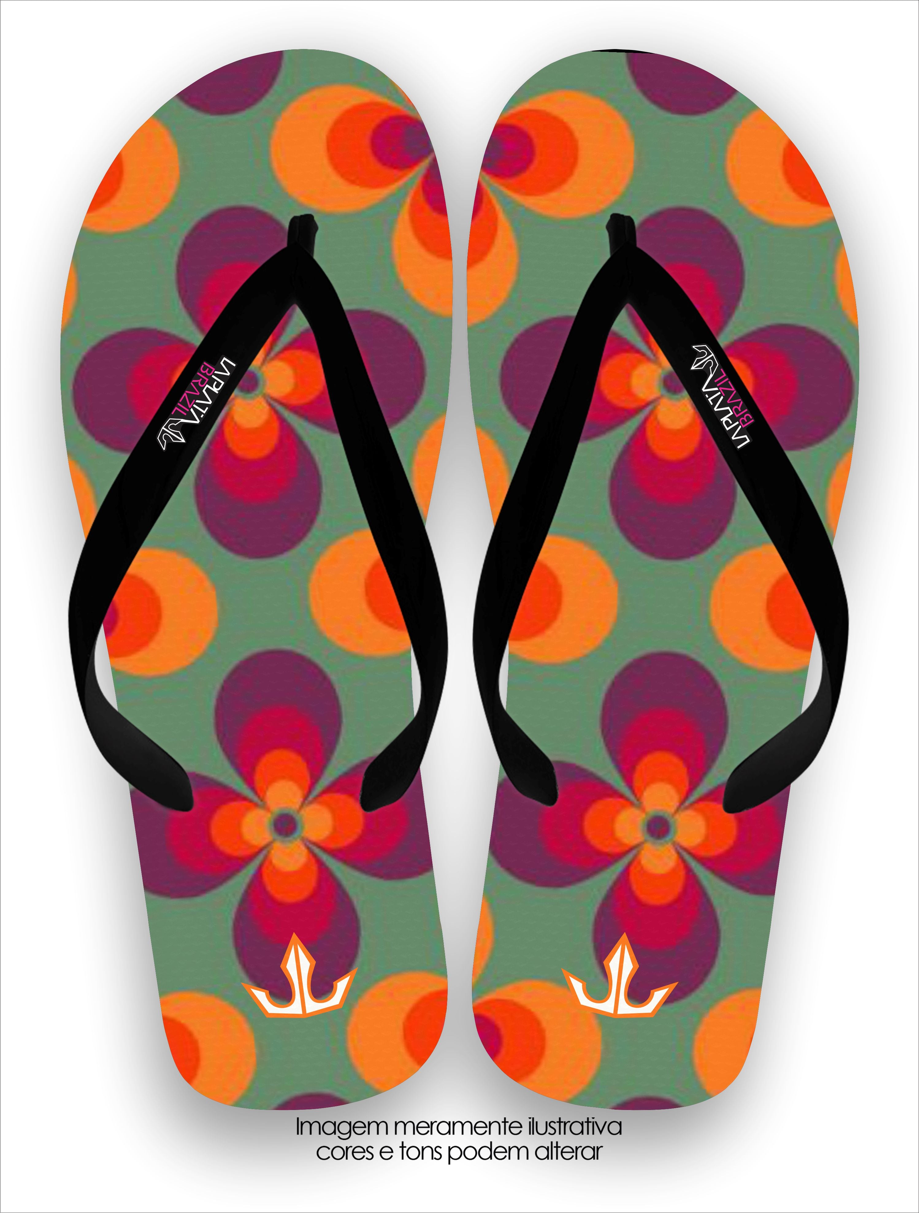 Chinelo Tradicional La Feminina Jardim Retrô