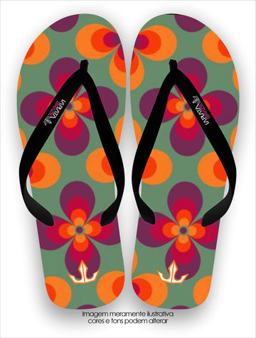 Chinelo Tradicional La Feminina Jardim Retrô