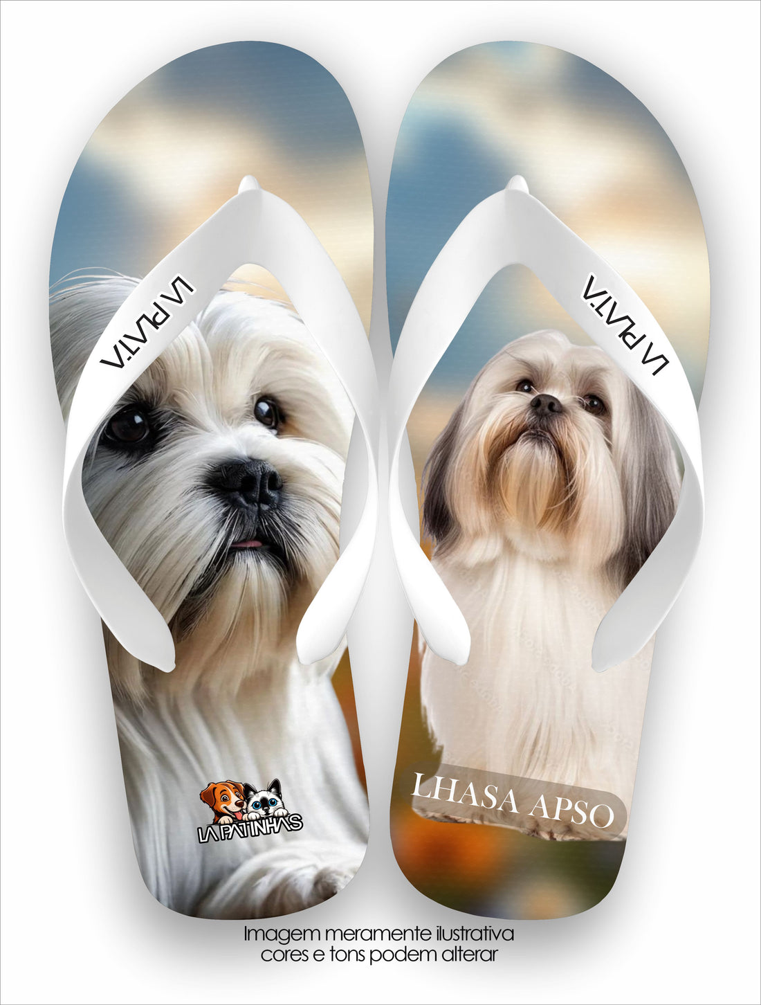 Chinelo Tradicional La Patinhas Dogs Lhasa Apso Clean
