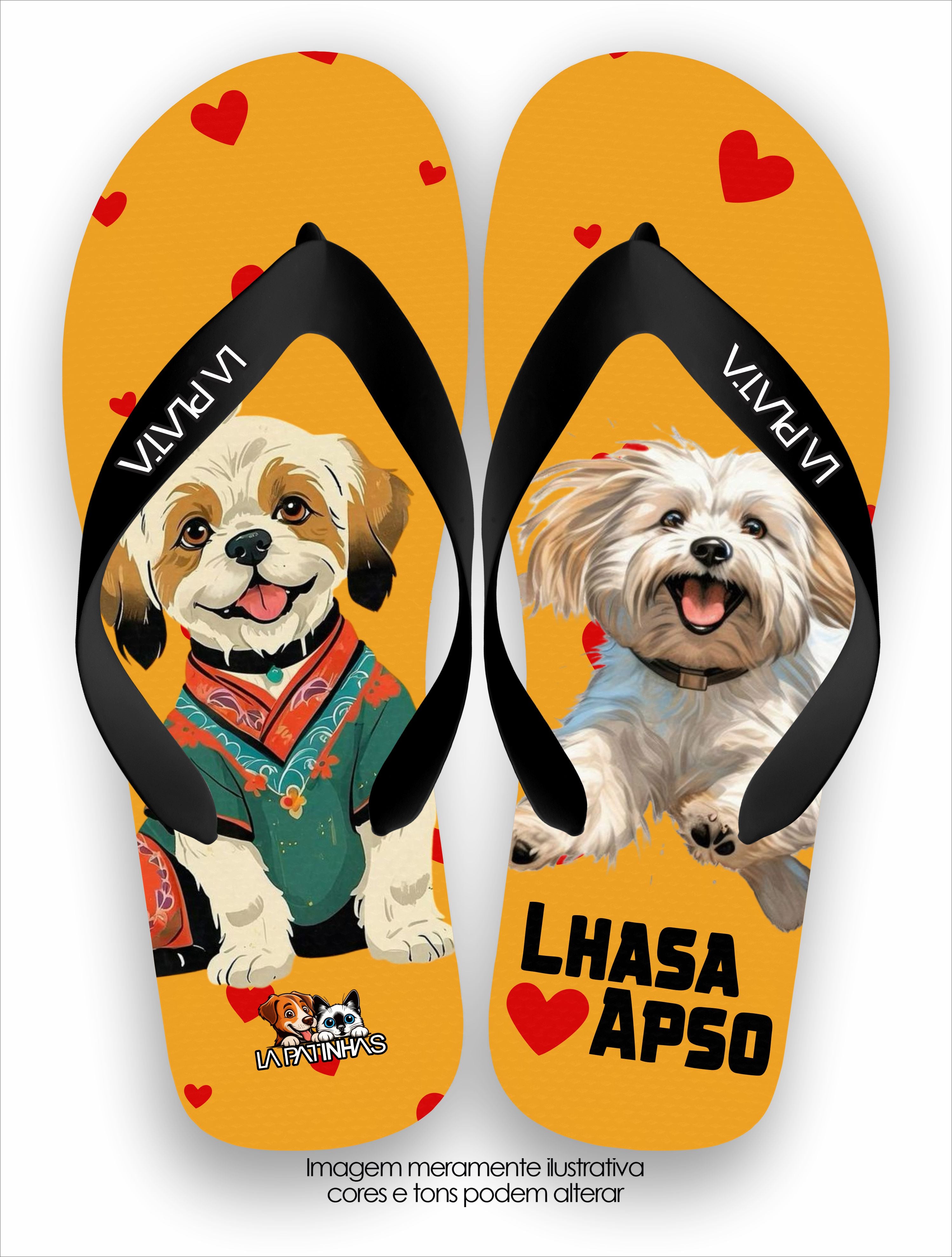 Chinelo Tradicional La Patinhas Dogs Lhasa Apso