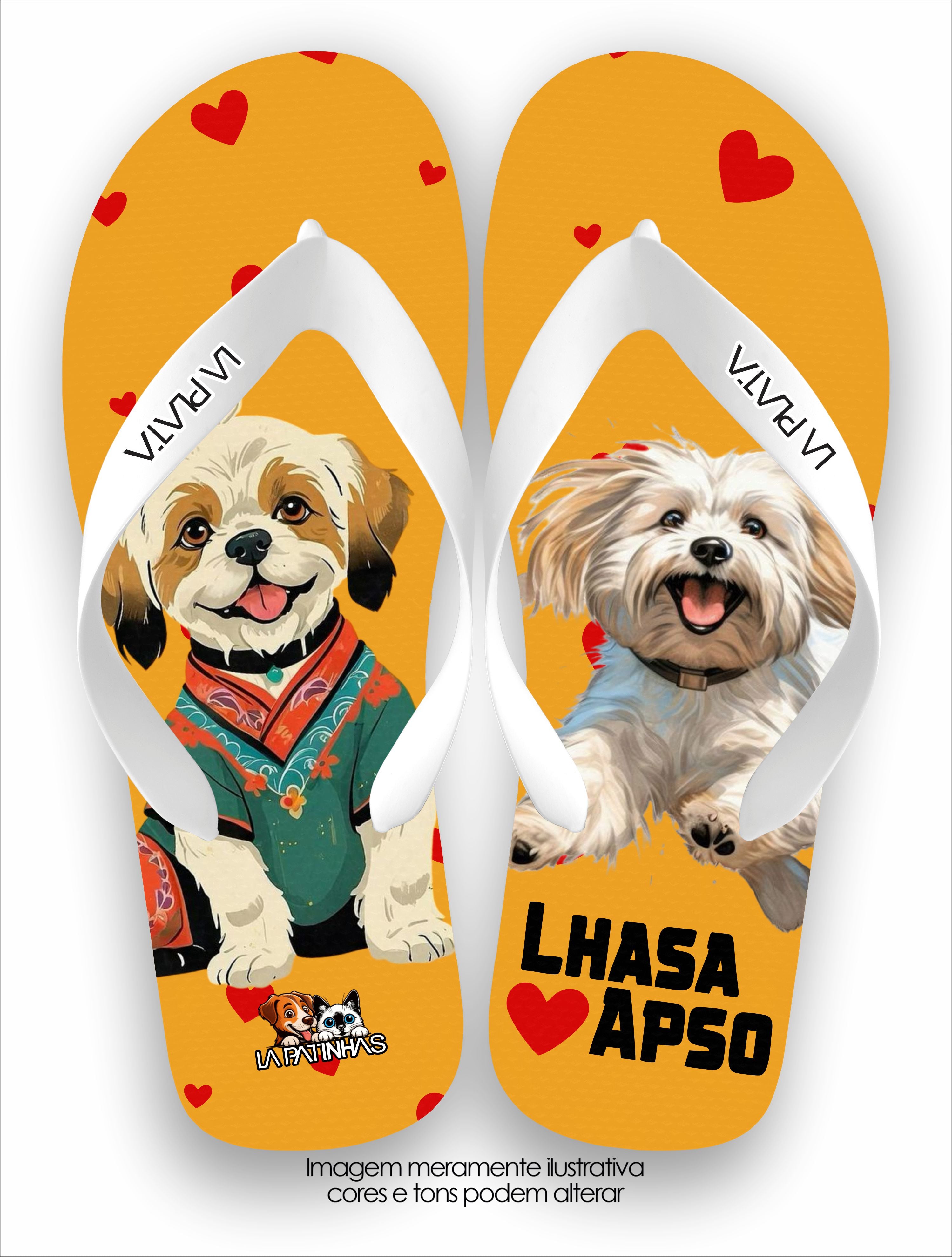 Chinelo Tradicional La Patinhas Dogs Lhasa Apso