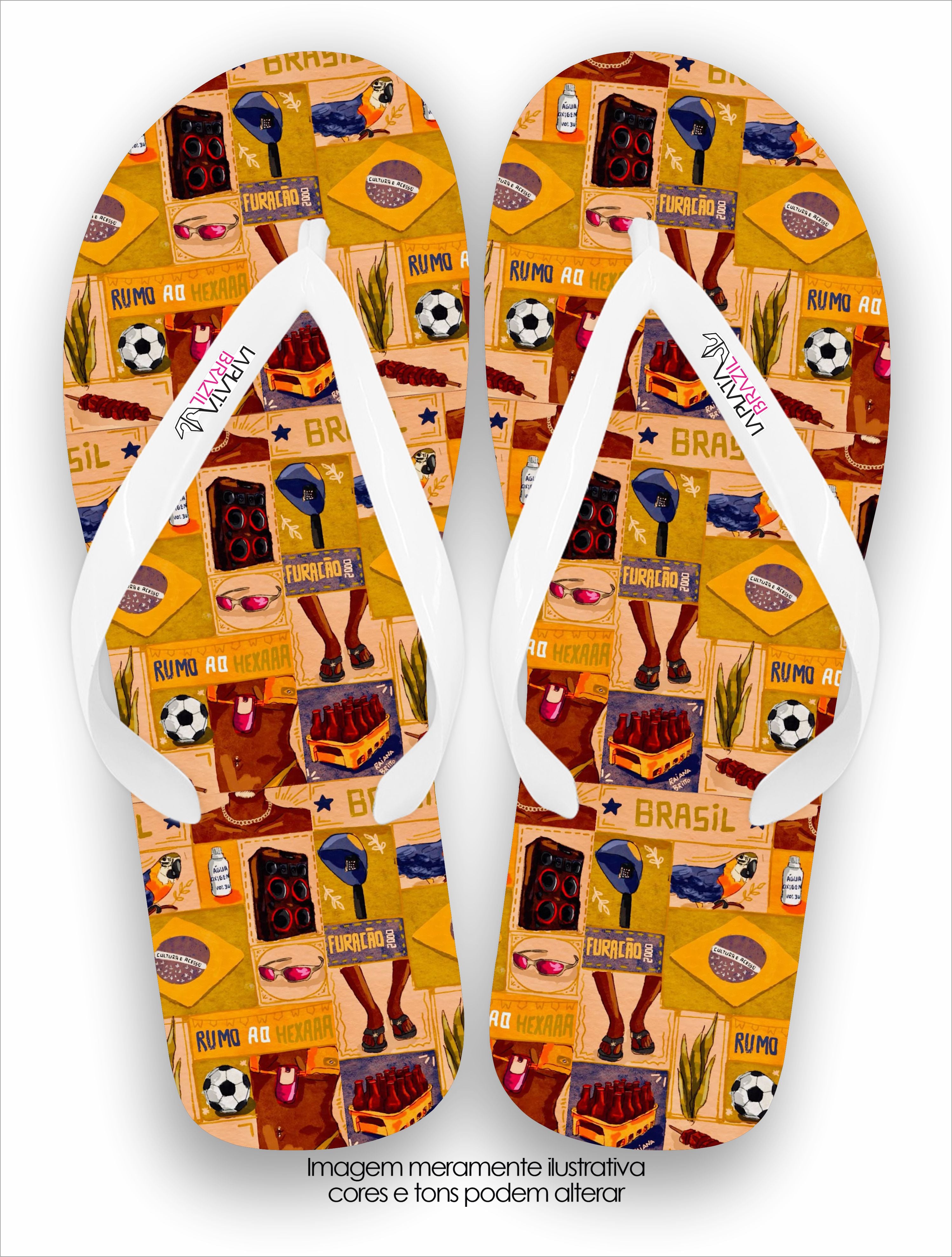 Chinelo Tradicional La Feminina Torcida Brasileira