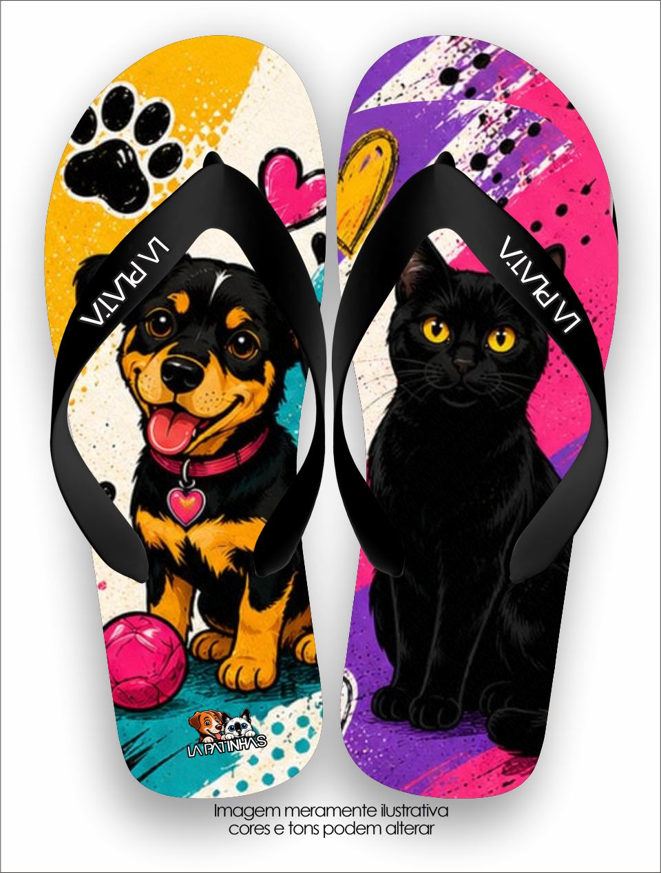 Chinelo Tradicional La Patinhas Dogs Dog & Cat