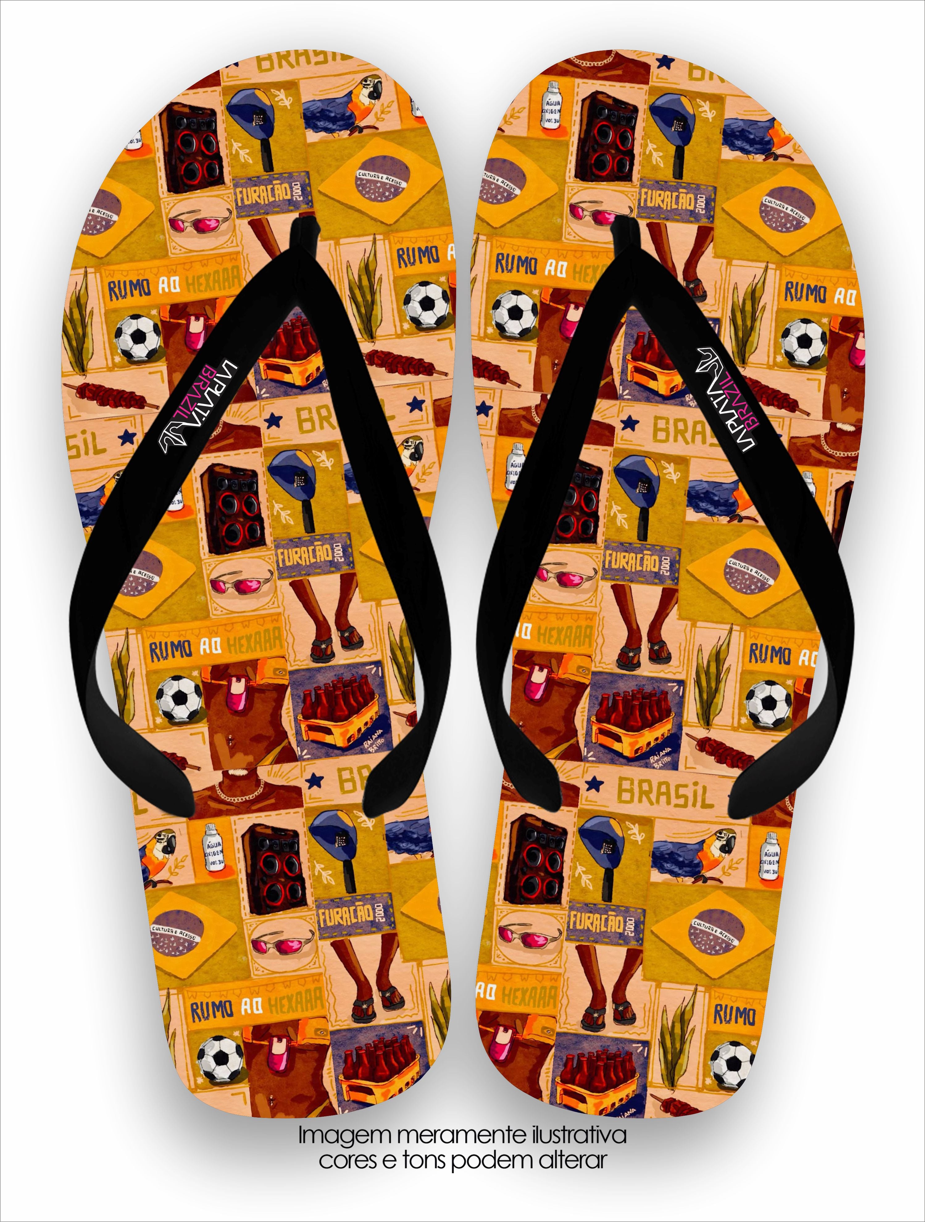 Chinelo Tradicional La Feminina Torcida Brasileira