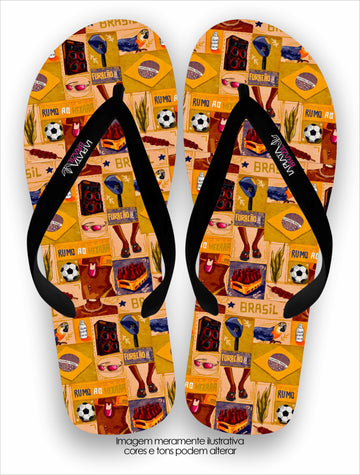 Chinelo Tradicional La Feminina Torcida Brasileira