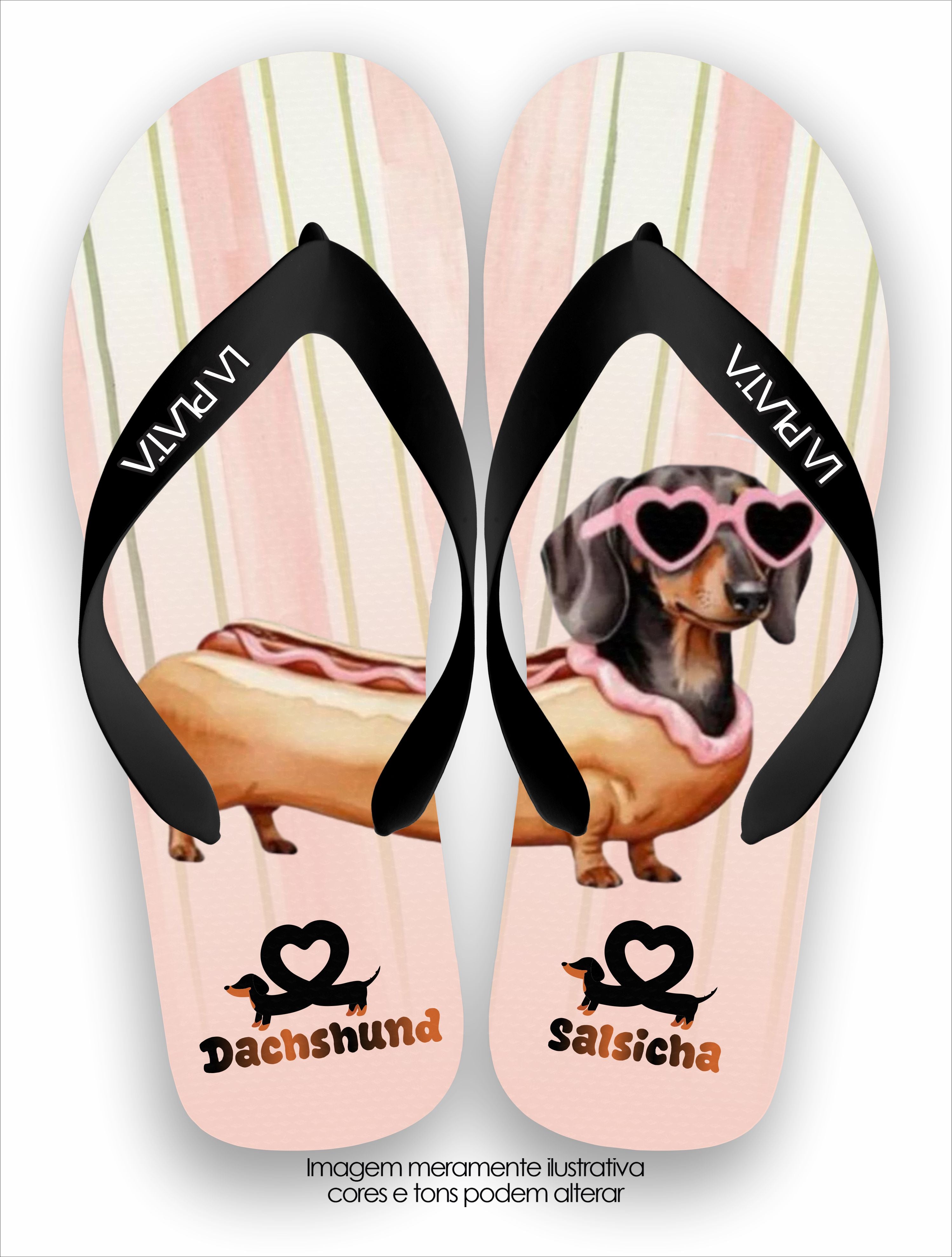 Chinelo Tradicional La Patinhas Dogs Hot Dachshund