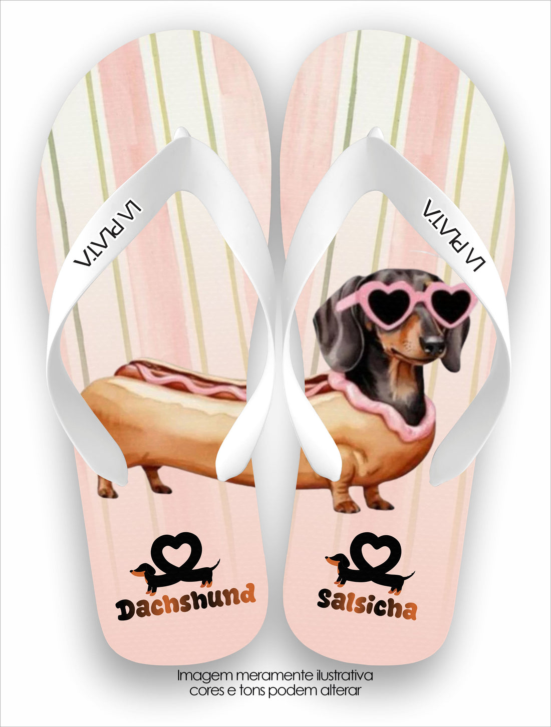 Chinelo Tradicional La Patinhas Dogs Hot Dachshund