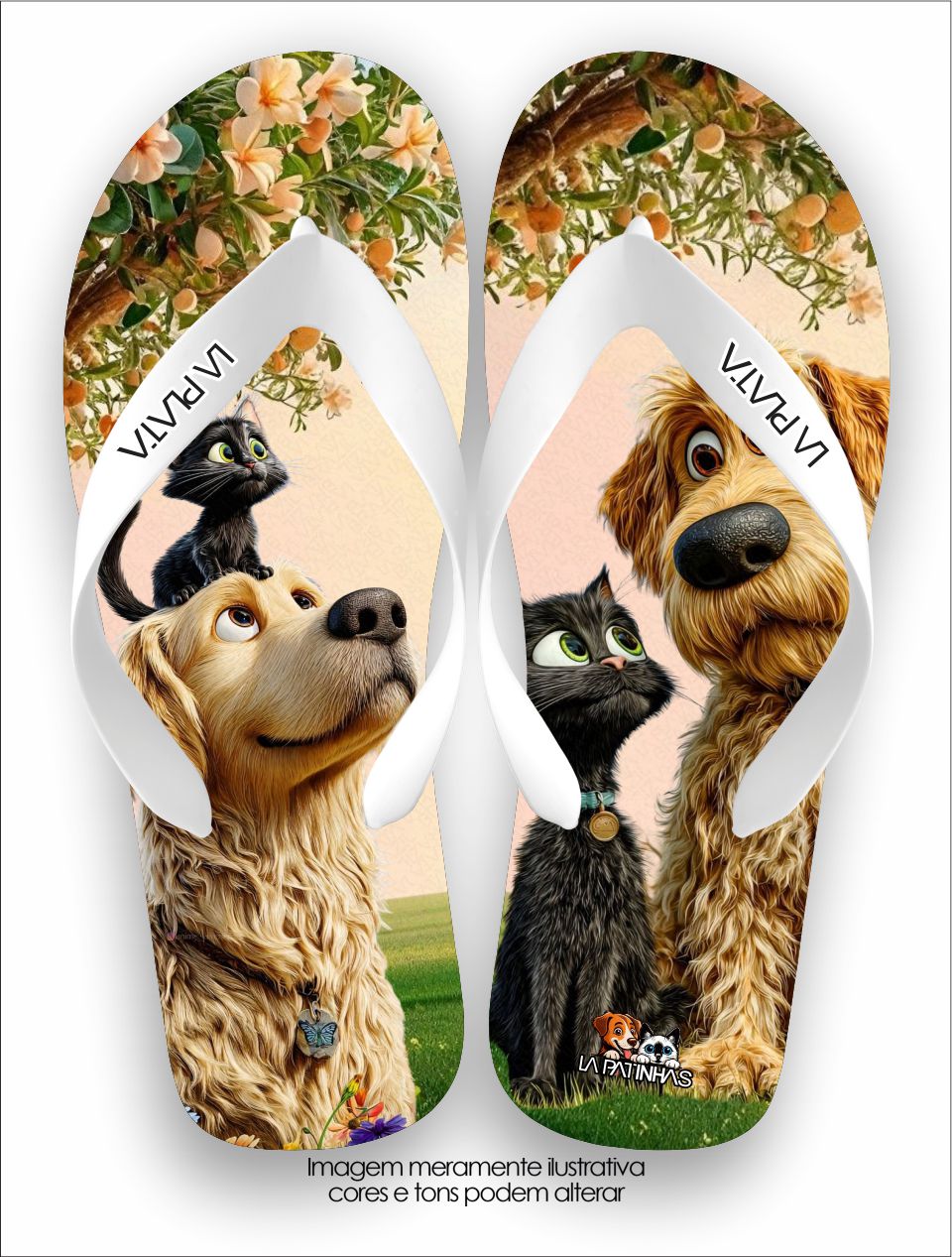 Chinelo Tradicional La Patinhas Dogs Cães e Gatos