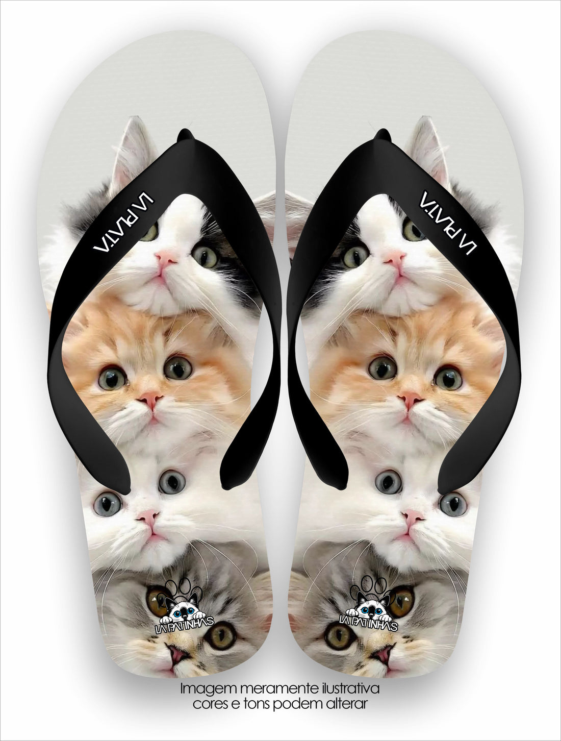 Chinelo Tradicional La Patinhas Cats Gatinhos