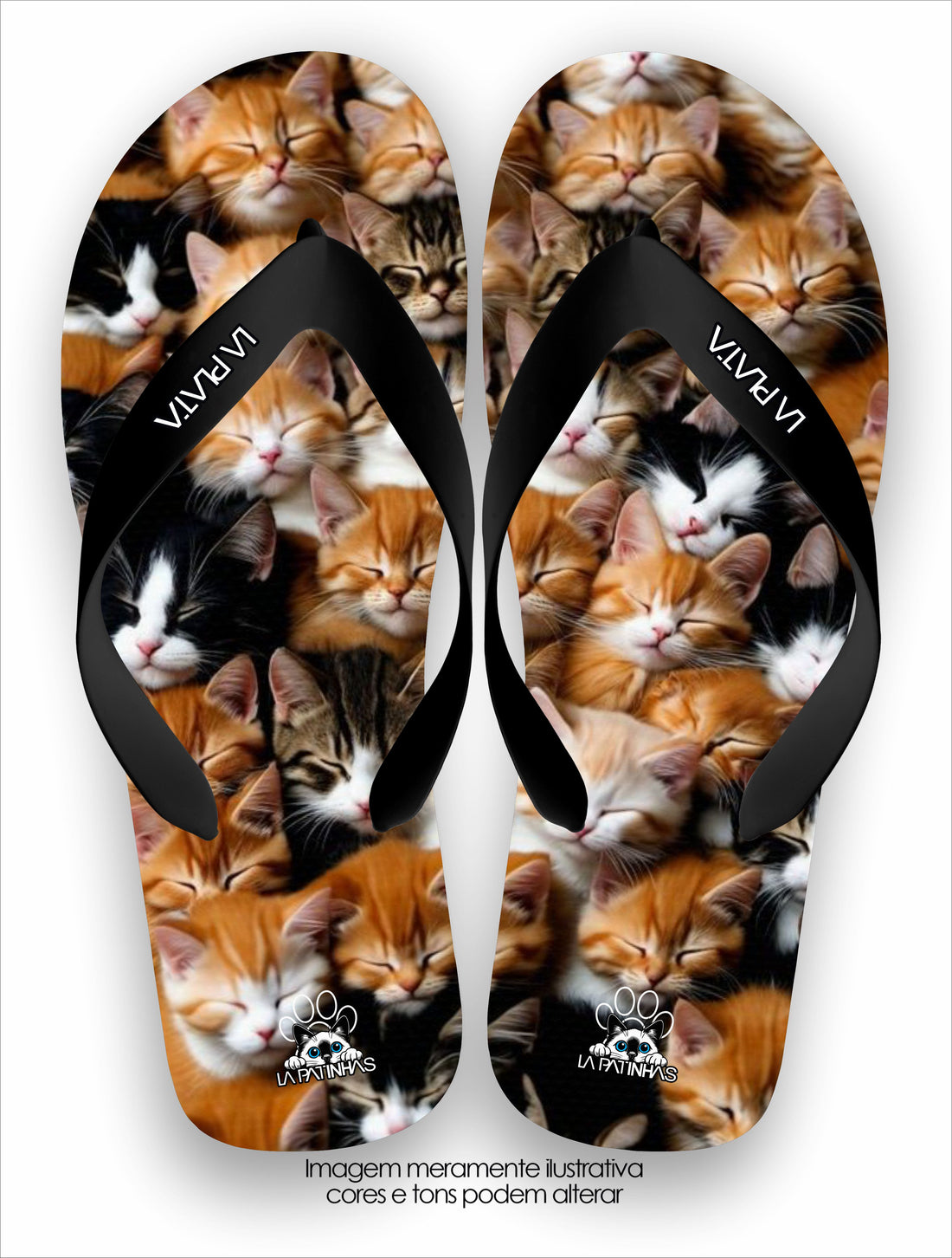 Chinelo Tradicional La Patinhas Cats Ninhada