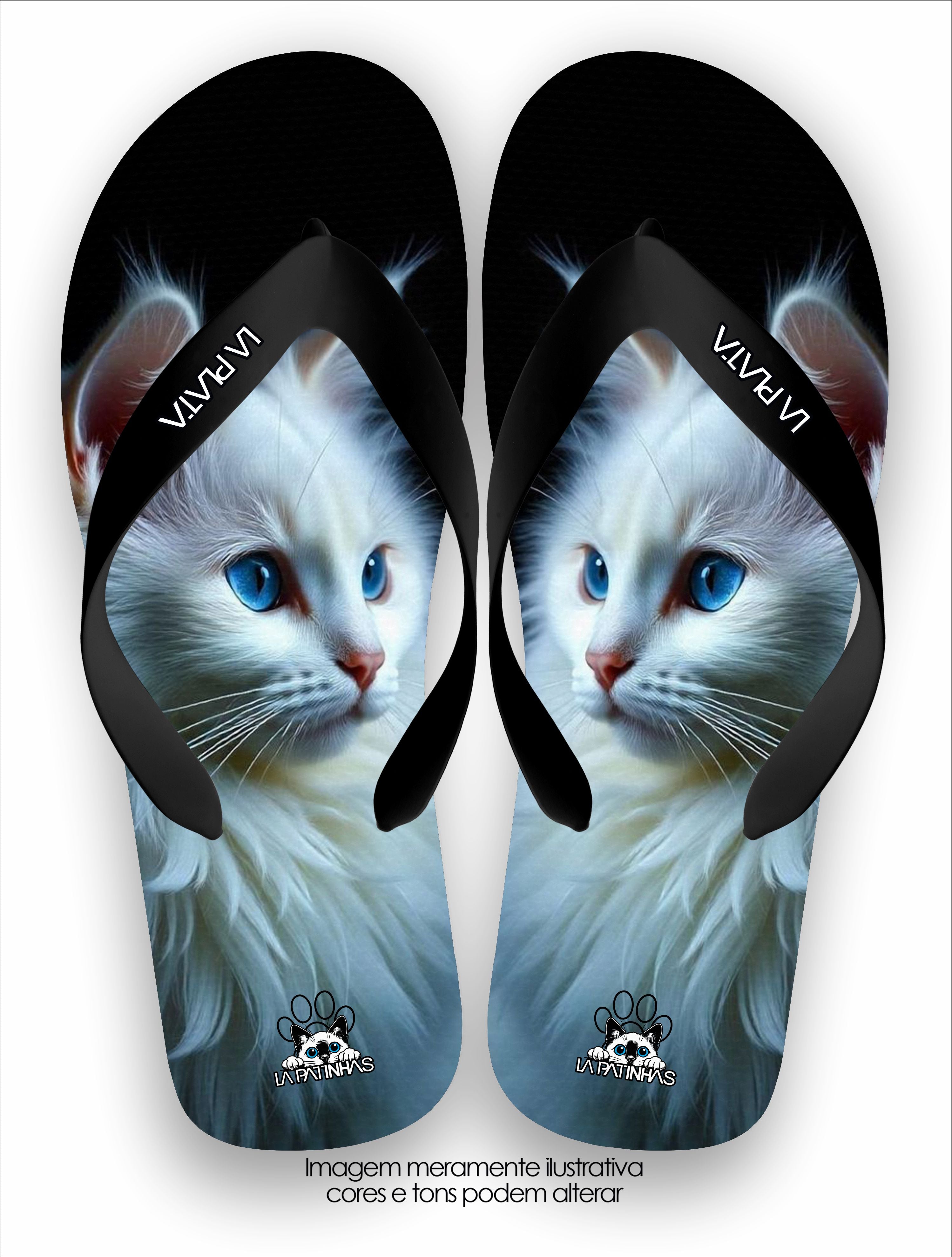 Chinelo Tradicional La Patinhas Cats Snow