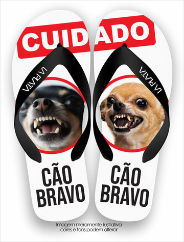 Chinelo Tradicional La Patinhas Dogs Cuidado Cão Bravo