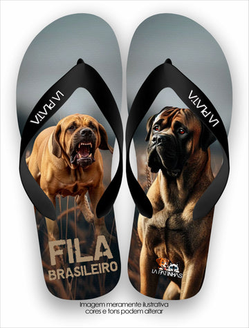 Chinelo Tradicional La Patinhas Dogs Fila Brasileiro