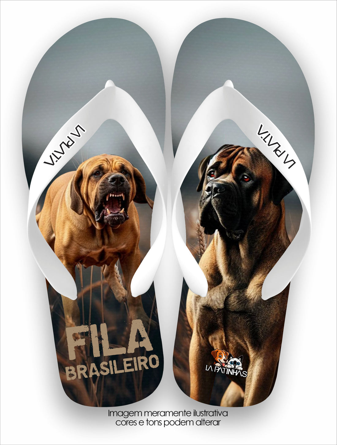 Chinelo Tradicional La Patinhas Dogs Fila Brasileiro
