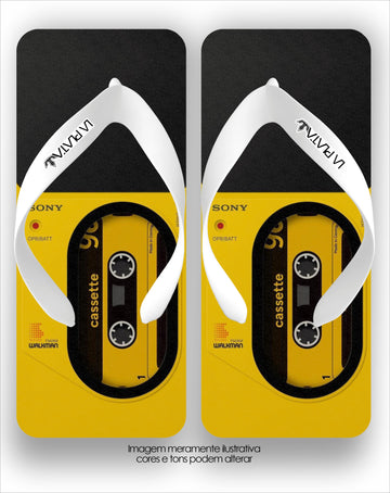 Chinelo La Quadradas Fita Cassete Sony