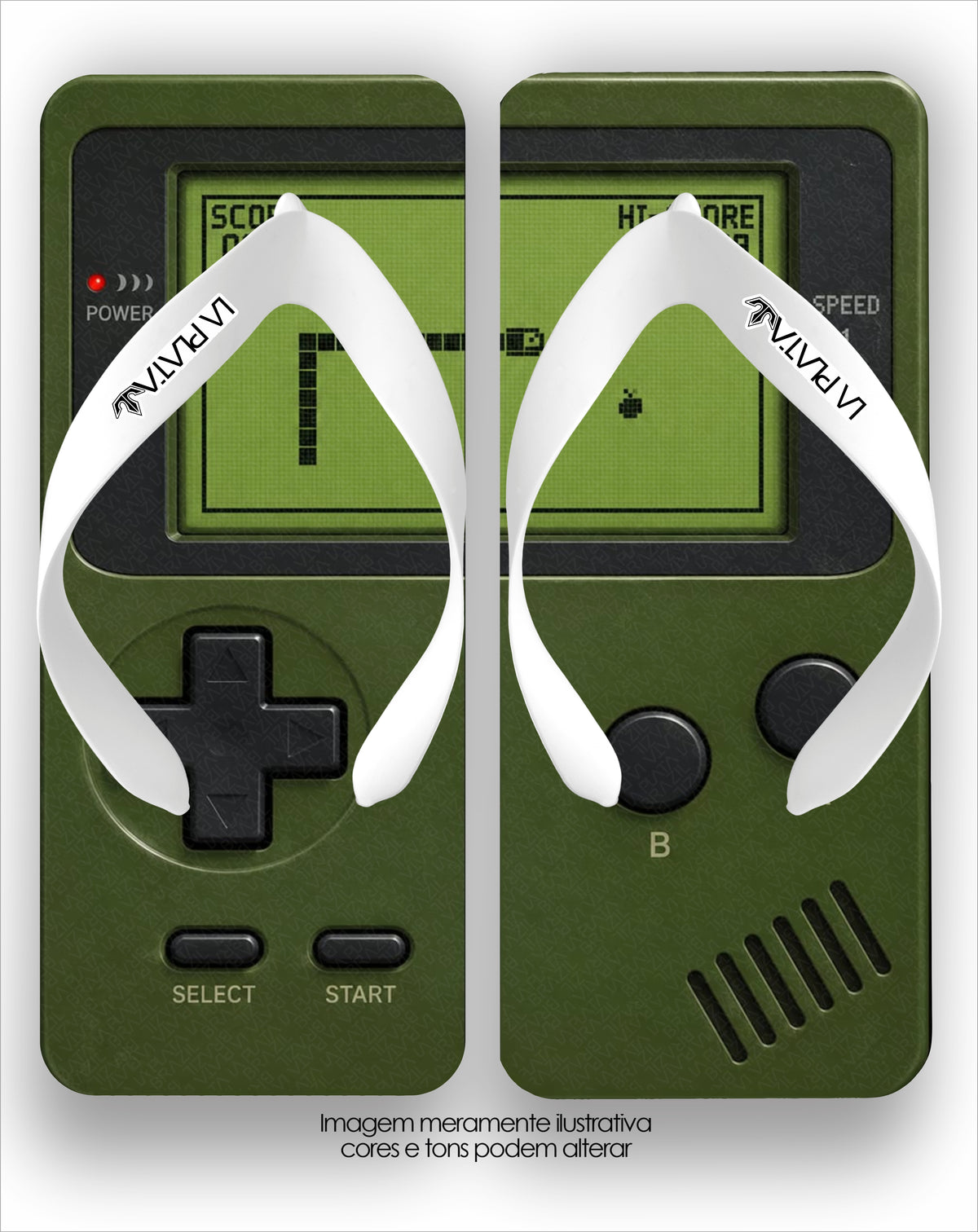 Chinelo La Quadradas Game Boy