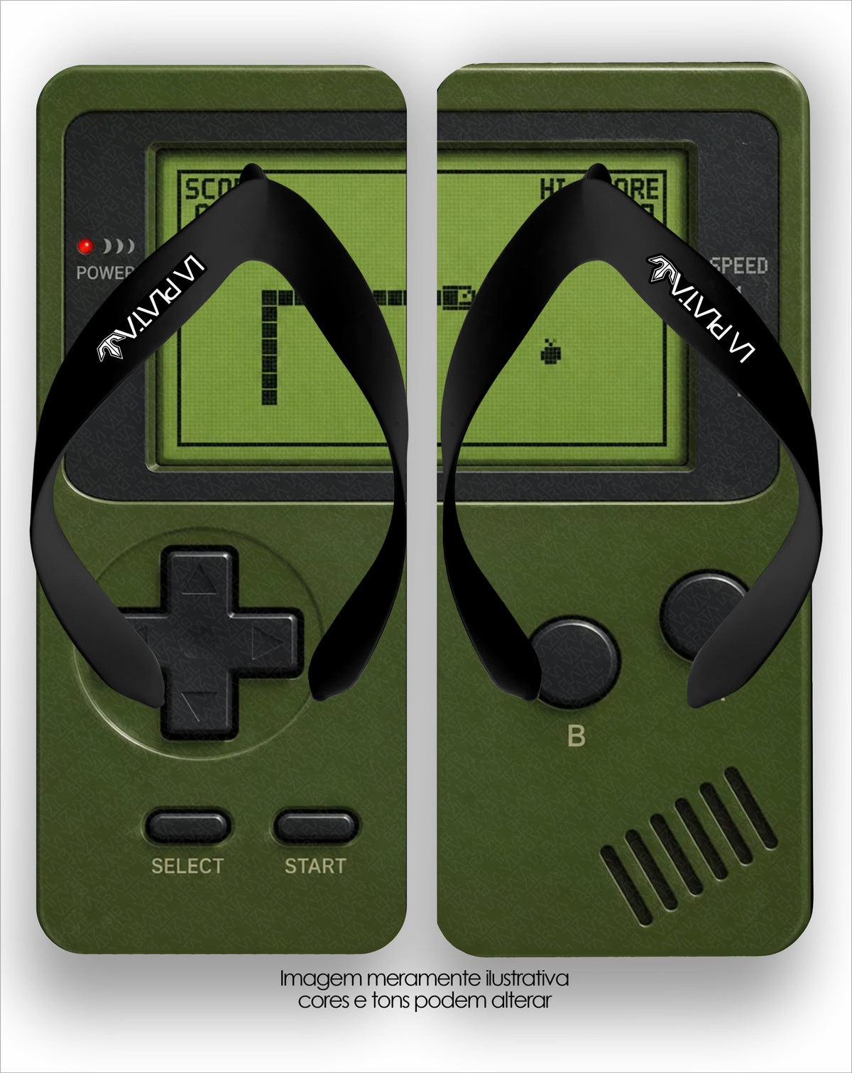 Chinelo La Quadradas Game Boy