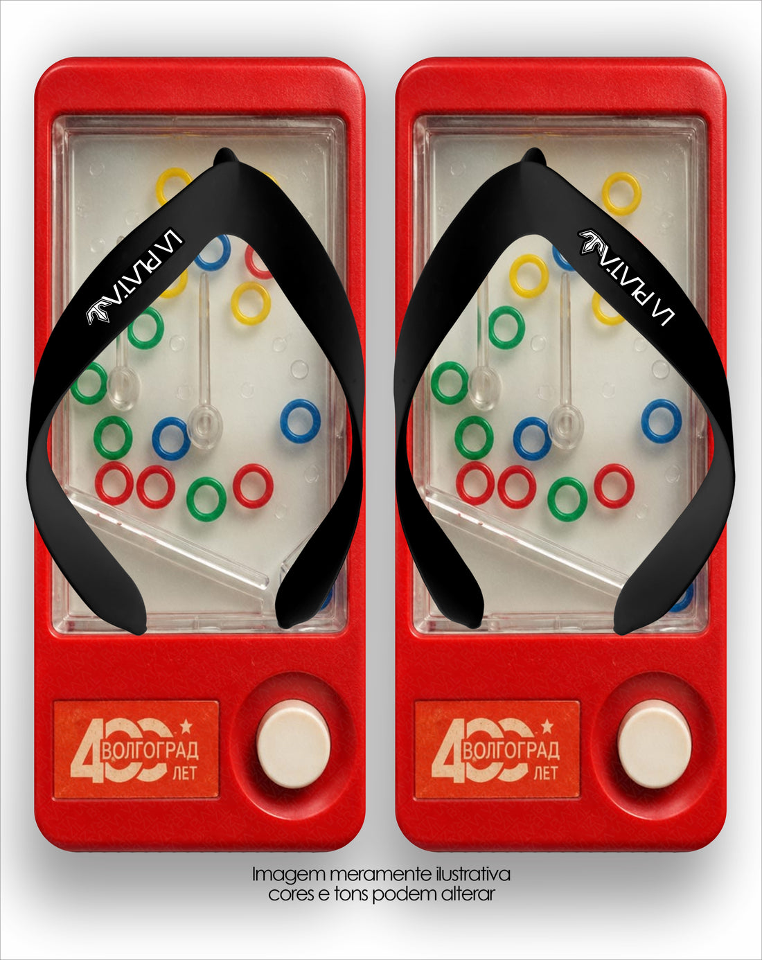 Chinelo La Quadradas Jogo da Água Argolas