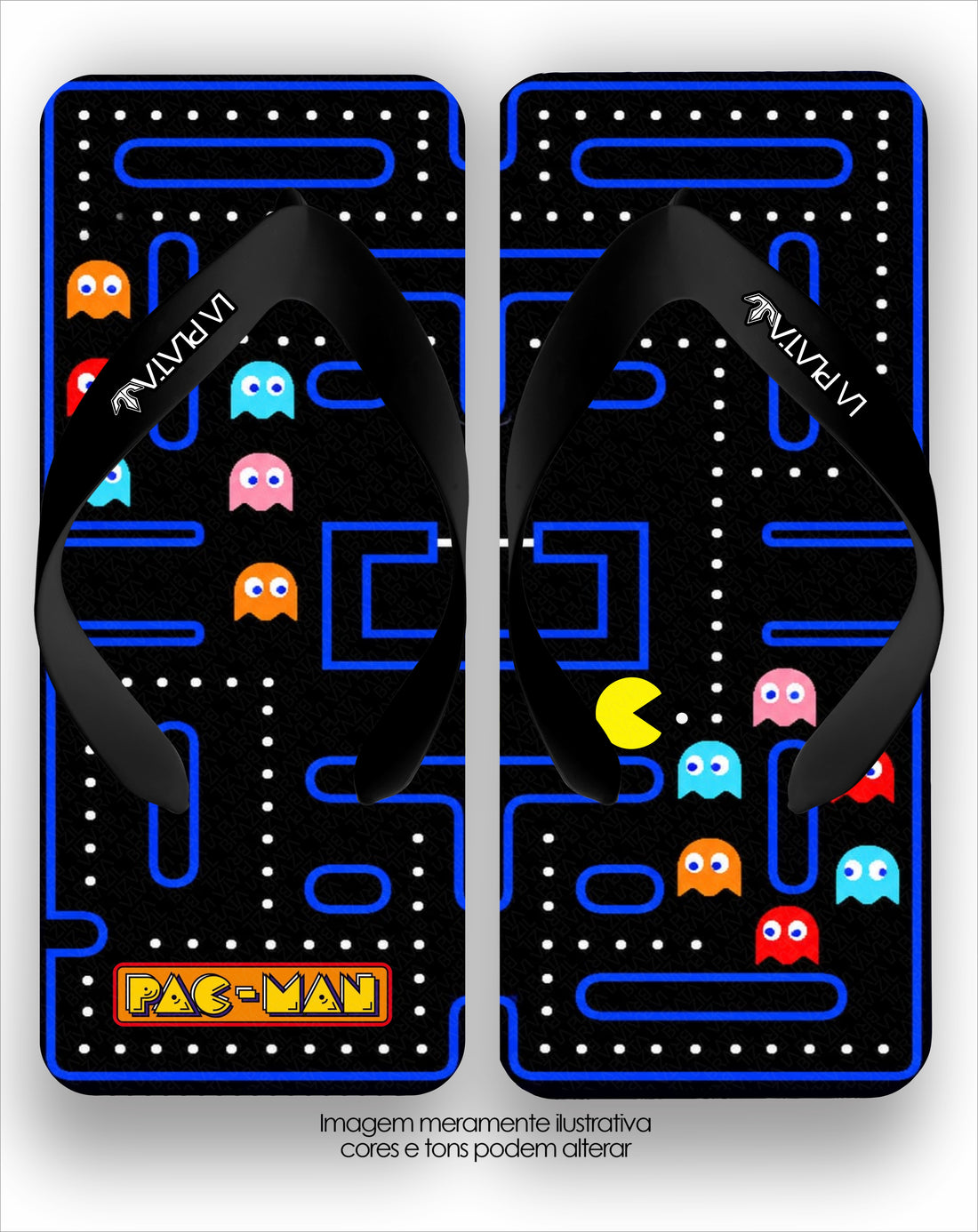 Chinelo La Quadradas Pac-Man