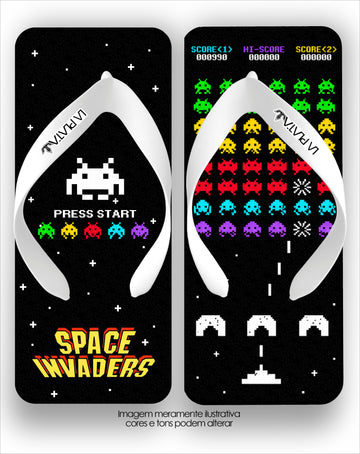 Chinelo La Quadradas Space Invaders