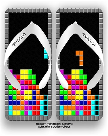 Chinelo La Quadradas Tetris