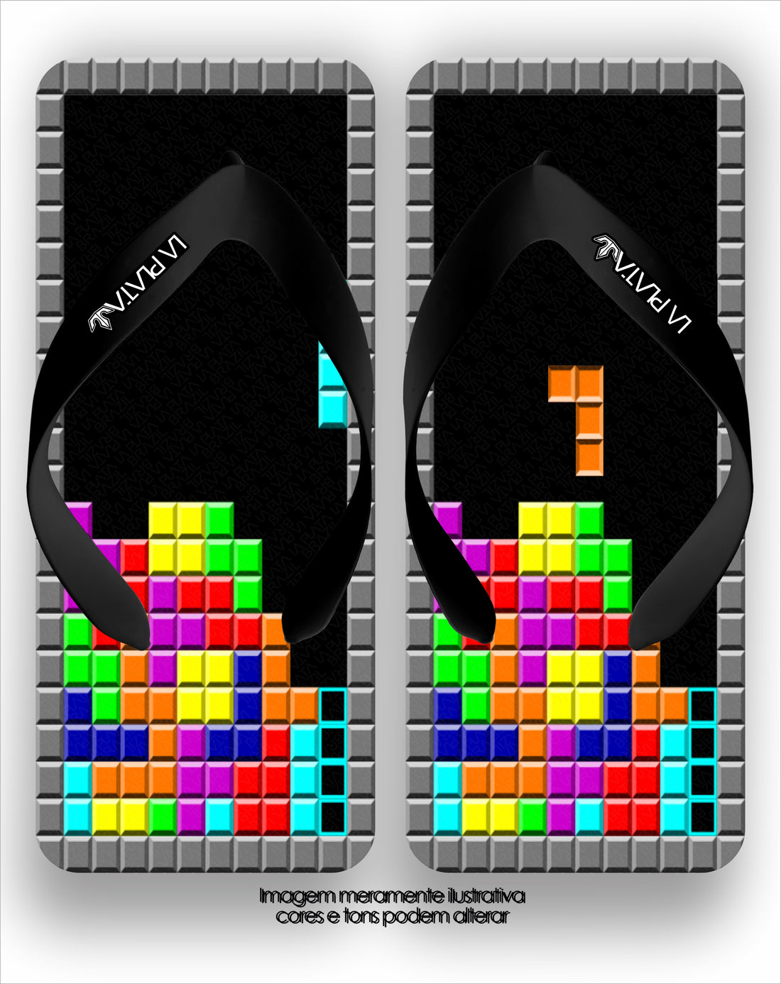Chinelo La Quadradas Tetris