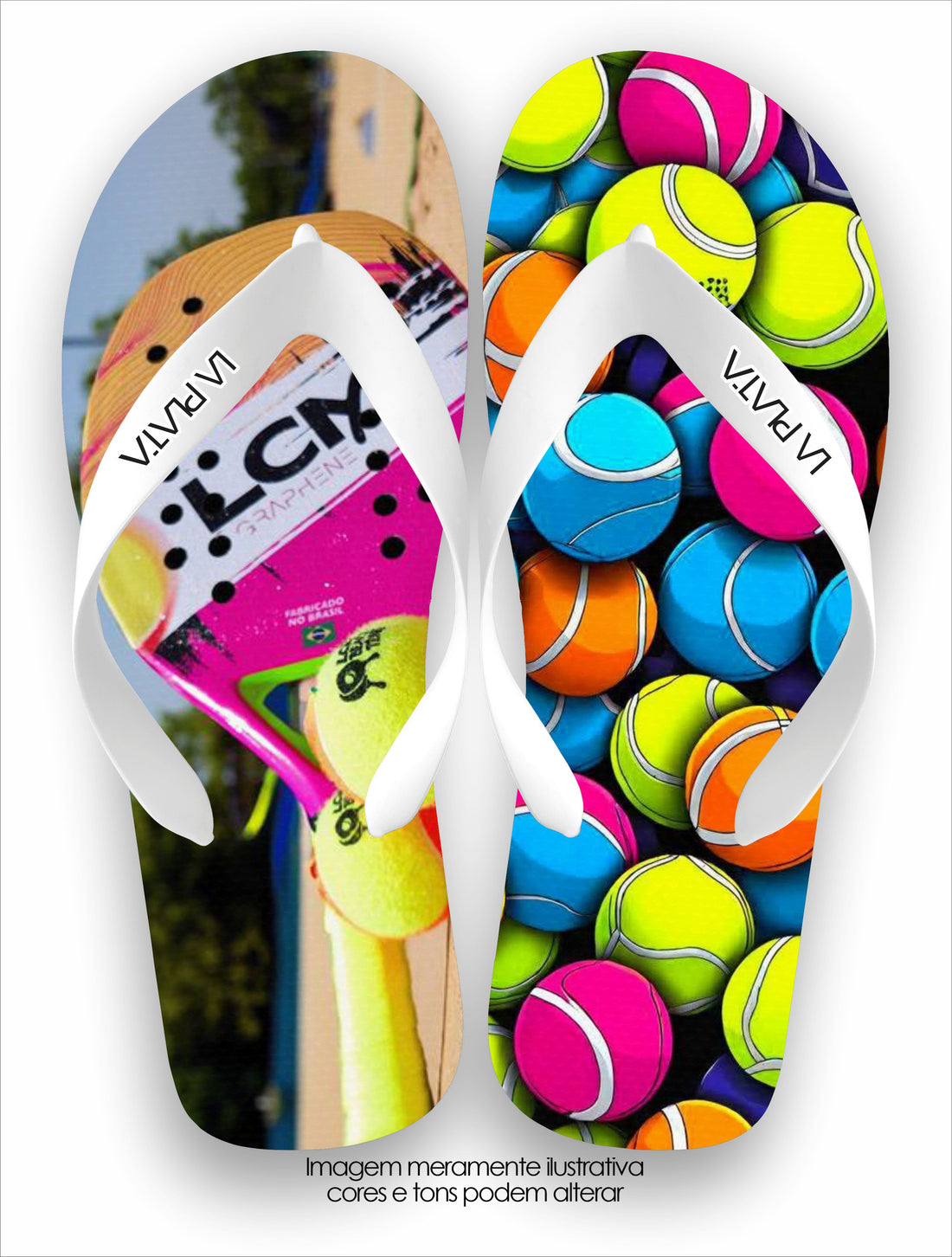 Chinelo Tradicional La Beach Tennis Bolinhas