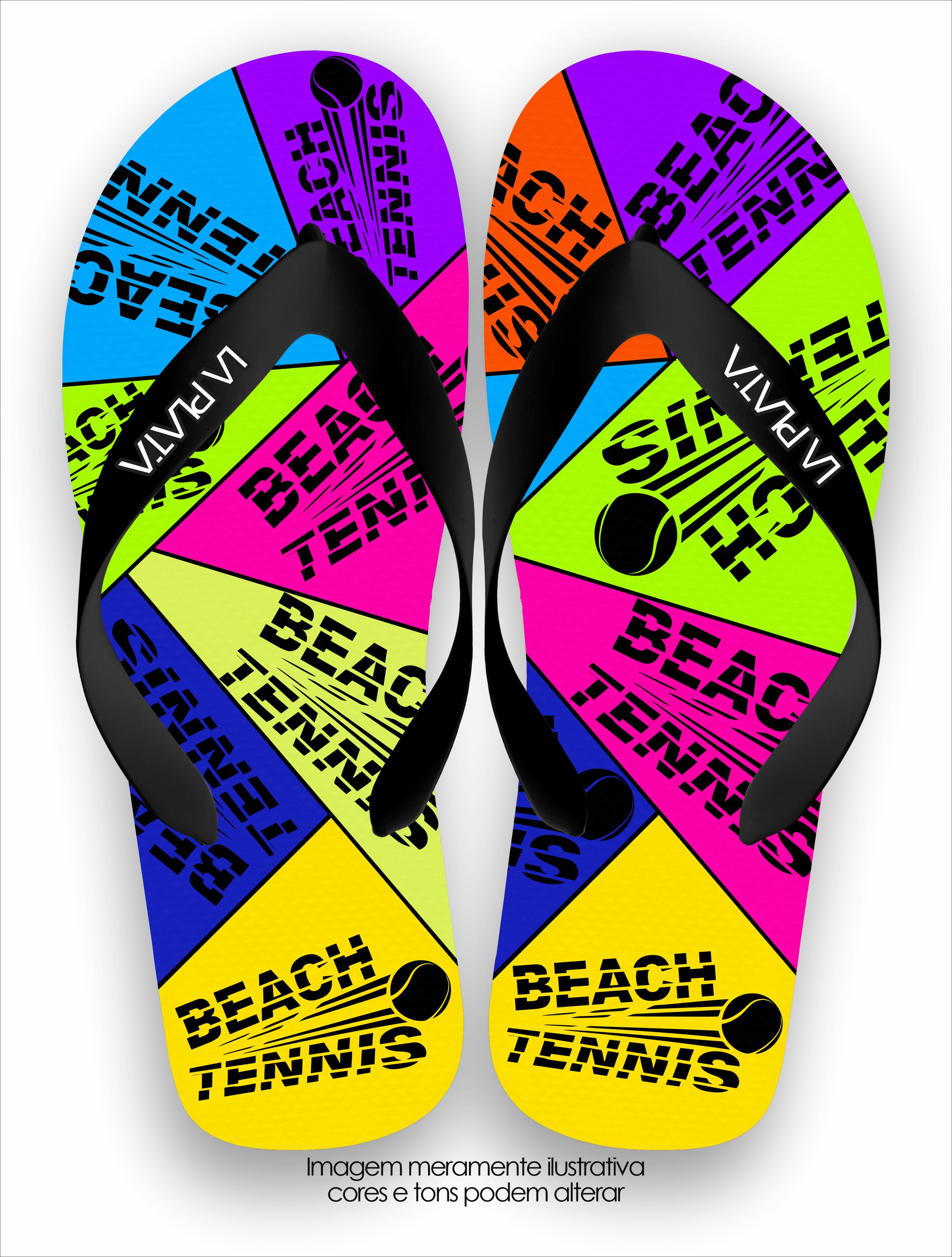 Chinelo Tradicional La Beach Tennis Neon