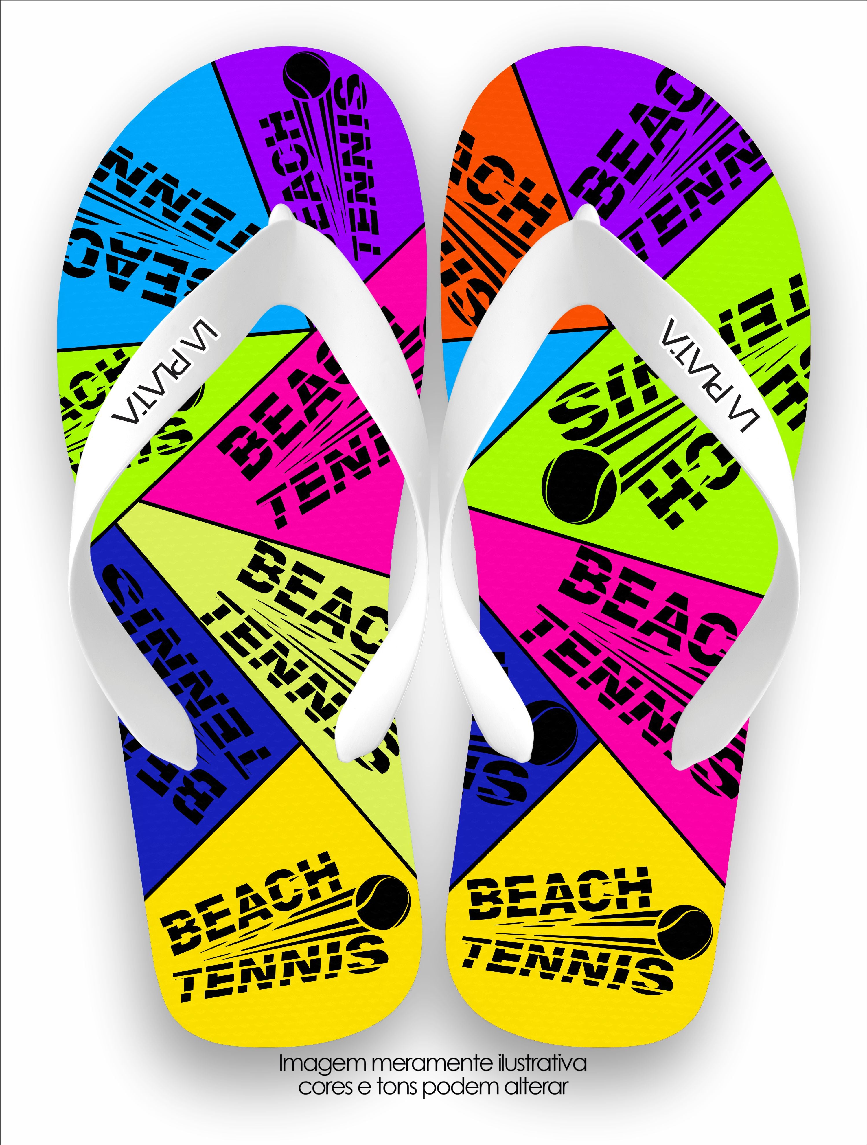 Chinelo Tradicional La Beach Tennis Neon
